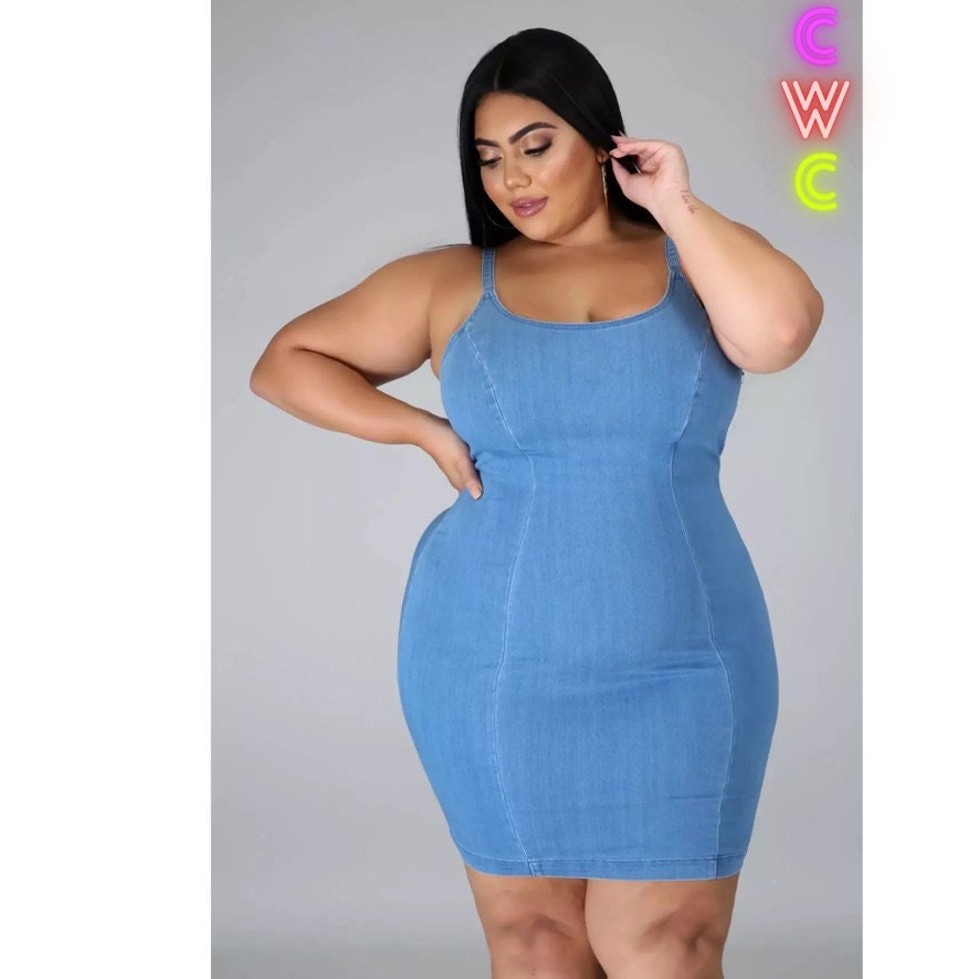 Plus Size Cowboy Bodycon Mini Dress ...